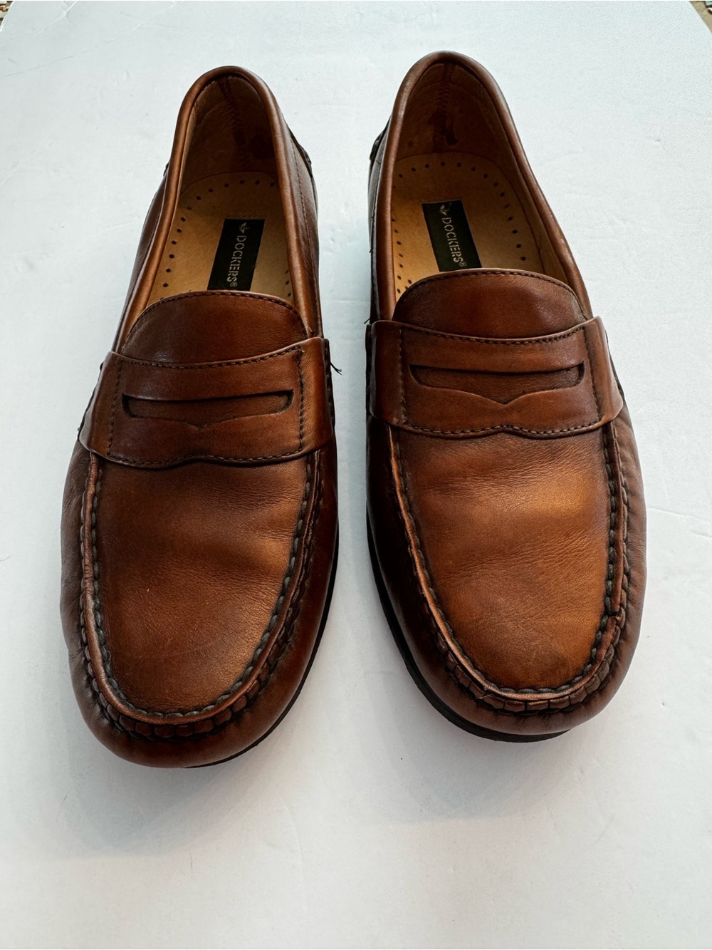 Dockers Men's Brown Leather Penny Loafers